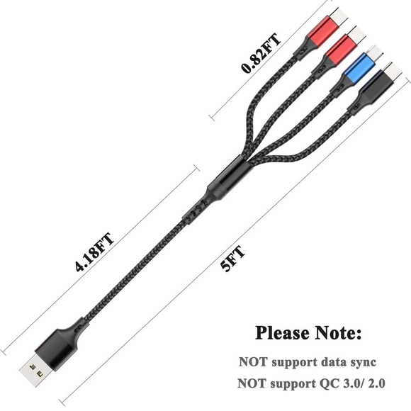 Multi Charging Universal 4 in 1 USB Charger Cord (sold separately) - Picture 7 of 13